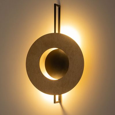 Nowodvorski Lighting Sunset Natural A kinkiet 2x12 W czarny-drewno 10576