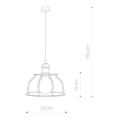 Nowodvorski Lighting Workshop C lampa wisząca 1x60W czarna 6335