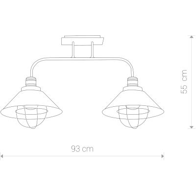Nowodvorski Lighting Garret II lampa wisząca 2x60W czarny/miedziany 6445