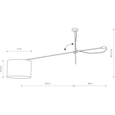 Nowodvorski Lighting Viper lampa wisząca 1x25 W czarna 6641