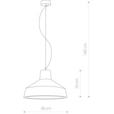 Nowodvorski Lighting Gypsum lampa wisząca 1x60W gips 6858
