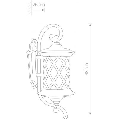 Nowodvorski Lighting Lantern kinkiet zewnętrzny 1x60W brąz 6911