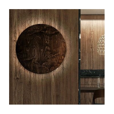 Nowodvorski Lighting Ring Timber Led kinkiet 1x16 W ciemne drewno 11292
