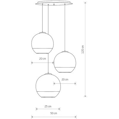 Nowodvorski Lighting Globe lampa wisząca 3x25 W czarna-chrom 7607