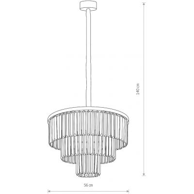Nowodvorski Lighting Cristal lampa wisząca 9x25 W czarna-przezroczysta 7616