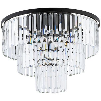 Nowodvorski Lighting Cristal plafon 9x25 W czarny-przezroczysty 7627