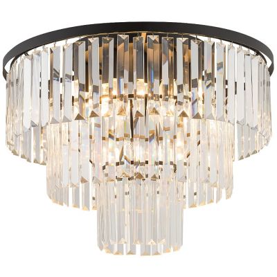 Nowodvorski Lighting Cristal plafon 9x25 W czarny-przezroczysty 7627