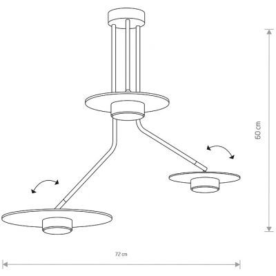 Nowodvorski Lighting Disk lampa wisząca 3x12 W czarna-drewno 7644
