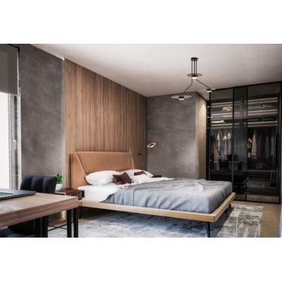 Nowodvorski Lighting Disk kinkiet 1x12 W czarny-drewno 7645