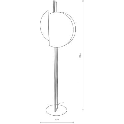 Nowodvorski Lighting Sunset lampa stojąca 2x12 W czarna-drewno 7647