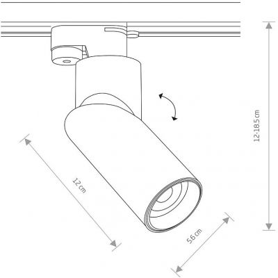 Nowodvorski Lighting Profile India lampa do szynoprzewodów 1x15 W czarny 7657
