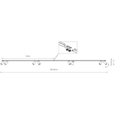 Nowodvorski Lighting Mono lampa podsufitowa 8x10 W biała-złota 7694   
