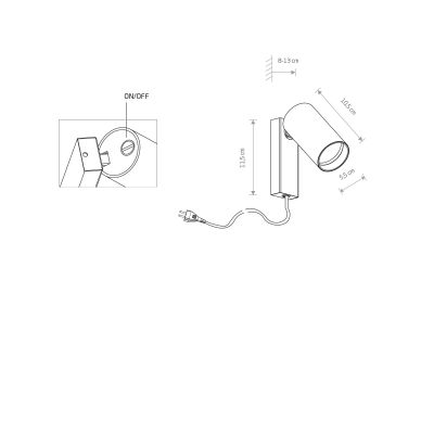 Nowodvorski Lighting Mono kinkiet 1x10 W biały 7787