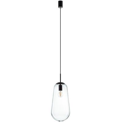 Nowodvorski Lighting Pear lampa wisząca 1x25 W czarna-przezroczysta 7797