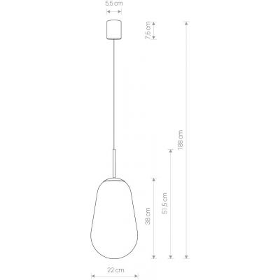 Nowodvorski Lighting Pear lampa wisząca 1x25 W czarna-przezroczysta 7797