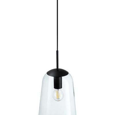 Nowodvorski Lighting Pear lampa wisząca 1x25 W czarna-przezroczysta 7797