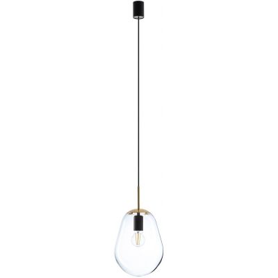 Nowodvorski Lighting Pear lampa wisząca 1x25 W czarna-mosiądz-przezroczysta 7800
