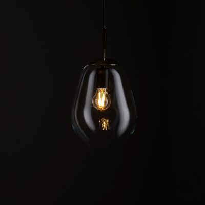 Nowodvorski Lighting Pear lampa wisząca 1x25 W czarna-mosiądz-przezroczysta 7800