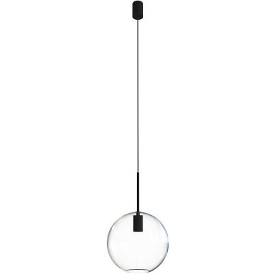 Nowodvorski Lighting Sphere lampa wisząca 1x25 W czarna-przezroczysta 7850