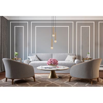 Nowodvorski Lighting Baton lampa wisząca 3x10 W czarna-mosiądz 7855