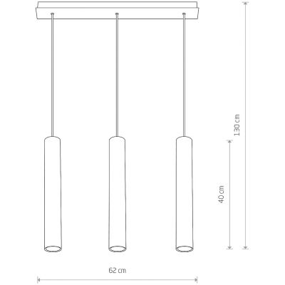 Nowodvorski Lighting Eye lampa wisząca 3x10 W czarna 7862