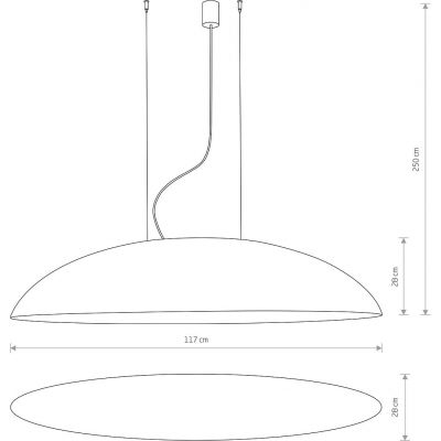 Nowodvorski Lighting Canoe lampa wisząca 5x25 W biała-złota 7927