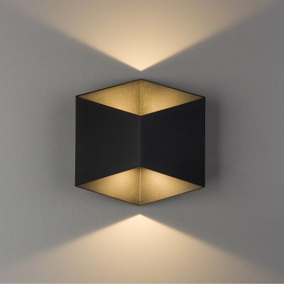 Nowodvorski Lighting Triangles kinkiet zewnętrzny 2x5W LED czarny 8142