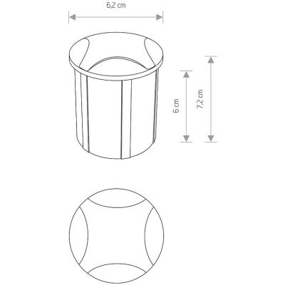 Nowodvorski Lighting Pat lampa do zabudowy 1x3 W czarna 8162