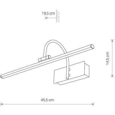 Nowodvorski Lighting Giotto Led kinkiet 1x9 W antyczny mosiądz 8168