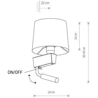 Nowodvorski Lighting Chillin kinkiet 2x10 W czarny-złoty 8213