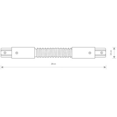 Nowodvorski Lighting Profile Flex Connector łącznik do szynoprzewodu biały 8382