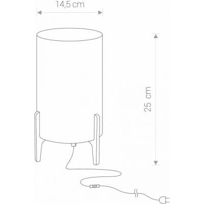 Nowodvorski Lighting Rocket lampa stołowa 1x40W biały/drewno 8490