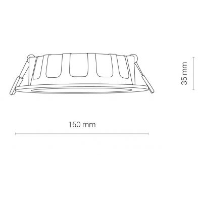 Nowodvorski Lighting Kos lampa do zabudowy 1x10 W biała 8778