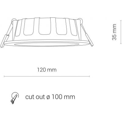 Nowodvorski Lighting CL Kos lampa do zabudowy 1x8 W biała 8782