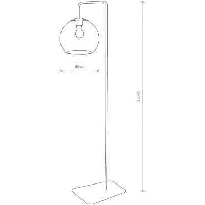 Nowodvorski Lighting Monaco lampa stojąca 1x25 W czarna-przydymiona 8794