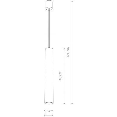 Nowodvorski Lighting Eye lampa wisząca 1x10 W czarna-mosiądz 8800