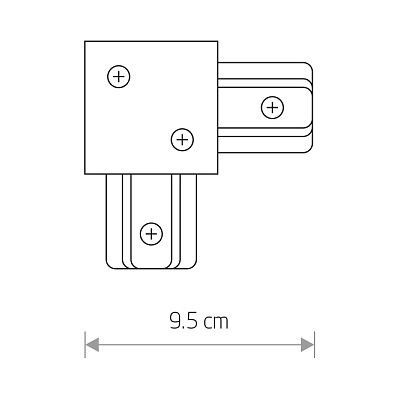 Nowodvorski Lighting Profile Recessed łącznik do szynoprzewodu czarny 8971