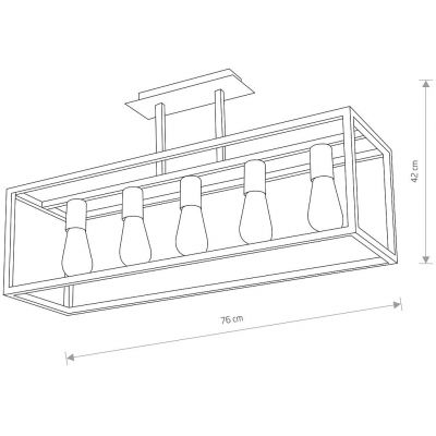 Nowodvorski Lighting Crate lampa wisząca 5x25 W czarna 9047