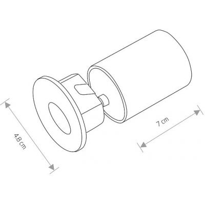Nowodvorski Lighting Oia Led kinkiet zewnętrzny 1x2 W biały-czarny 9103