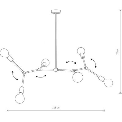Nowodvorski Lighting Twig lampa wisząca 6x25 W czarna 9138