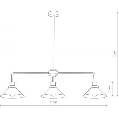 Nowodvorski Lighting Craft III lampa podsufitowa 3x60W czarna/biała 9150