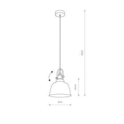Nowodvorski Lighting Amalfi Smoked lampa wisząca 1x25W srebrny 9152