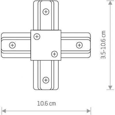 Nowodvorski Lighting Profile X Connector łącznik do szynoprzewodu czarny 9188