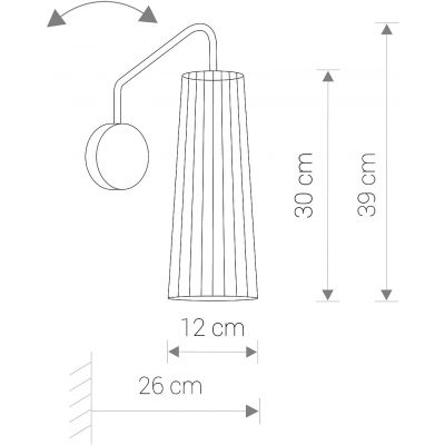 Nowodvorski Lighting Dover kinkiet 1x10 W biały-drewno 9261