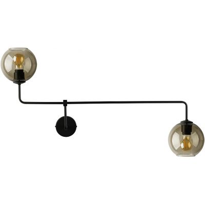 Nowodvorski Lighting Monaco kinkiet 2x25 W czarny-przydymiony 9362