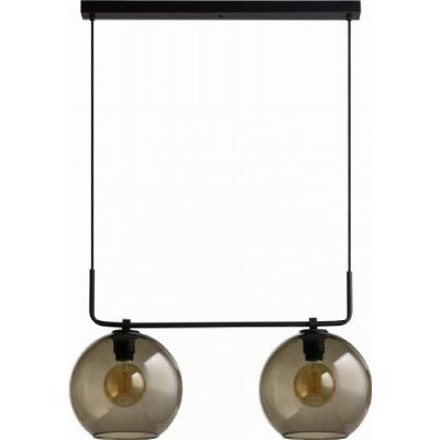 Nowodvorski Lighting Monaco lampa wisząca 2x60W czarny/szkło przydymione 9363
