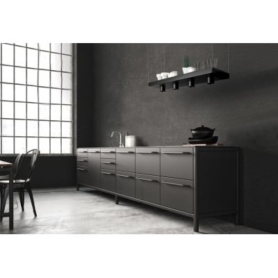 Nowodvorski Lighting Plant lampa wisząca 4x10 W czarna-nikiel 9381