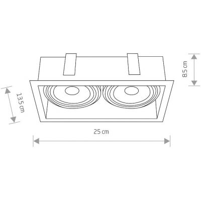 Nowodvorski Lighting Mod lampa do zabudowy 2x15 W czarna 9416