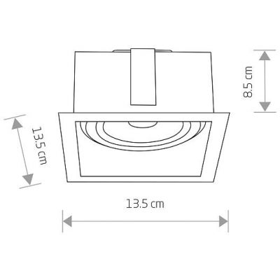 Nowodvorski Lighting Mod lampa do zabudowy 1x15 W czarna 9417