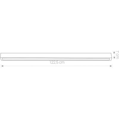 Nowodvorski Lighting Straight LED lampa podsufitowa 1x22W T8 grafitowy/biały 9628